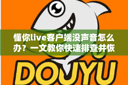懂你live客户端没声音怎么办？一文教你快速排查并恢复直播声音的实用指南