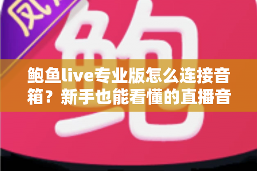 鲍鱼live专业版怎么连接音箱?新手也能看懂的直播音响连接全攻略与音质优化指南 鲍鱼live专业版怎么连接音箱?新手也能看懂的直播音响连接全攻略与音质优化指南
