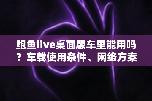 鲍鱼live桌面版车里能用吗？车载使用条件、网络方案与安全注意事项全解析