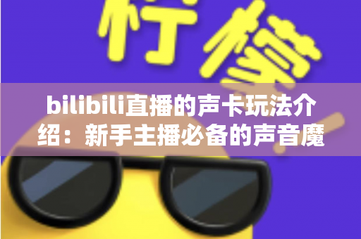 bilibili直播的声卡玩法介绍:新手主播必备的声音魔法全攻略 bilibili直播的声卡玩法介绍:新手主播必备的声音魔法全攻略