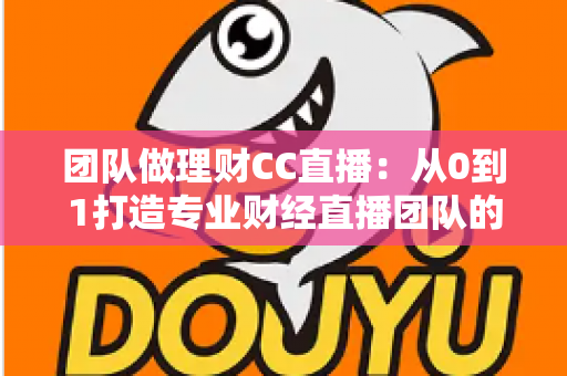 团队做理财CC直播：从0到1打造专业财经直播团队的完整实战指南