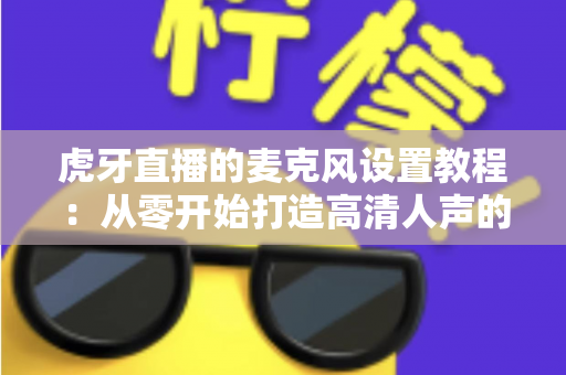 虎牙直播的麦克风设置教程：从零开始打造高清人声的完整指南