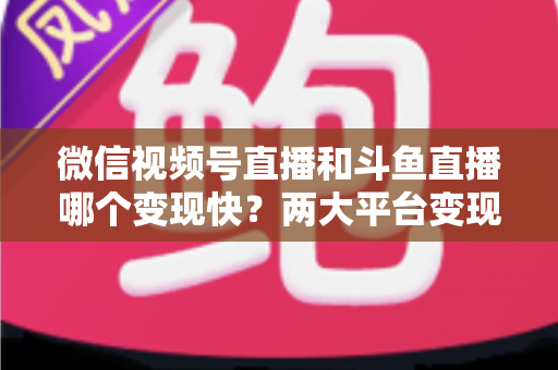 微信视频号直播和斗鱼直播哪个变现快？两大平台变现速度全维度深度对比与实操指南
